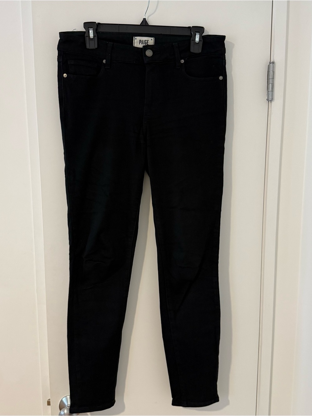 PAIGE Black Skinny Jeans - Sleek High-Rise, Size 30